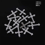 20Pcs Catholic Cross Pendant Charms for Necklace Jewelry