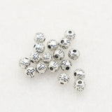 Diyalo 50Pcs Metal Silver 5mm Loose Cross Beads DIY Rosary Necklace Bracelet