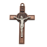 Vintage Bronze St. Benedict Crucifixion Pendant Charms - 5Pcs/Lot