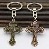 Ancient Bronze Heart Cross Pendant Charms for DIY Rosary Chaplet