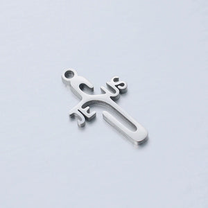 Small Jesus Orthodox Cross Pendant Charms DIY Jewelry
