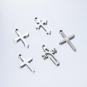 Small Jesus Orthodox Cross Pendant Charms DIY Jewelry