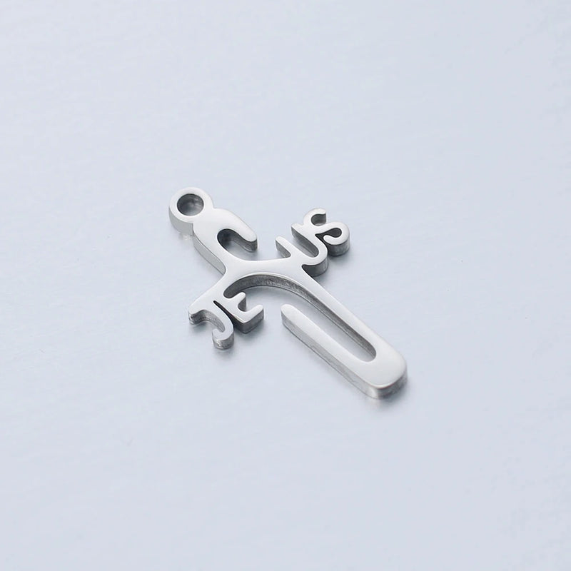 Small Jesus Orthodox Cross Pendant Charms DIY Jewelry
