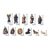 Mini Nativity Scene Set Resin Decor Church Statue Ornament