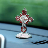 Crucifix Jesus on Cross Statue Orthodox Crosses Desktop Car Home Decoration