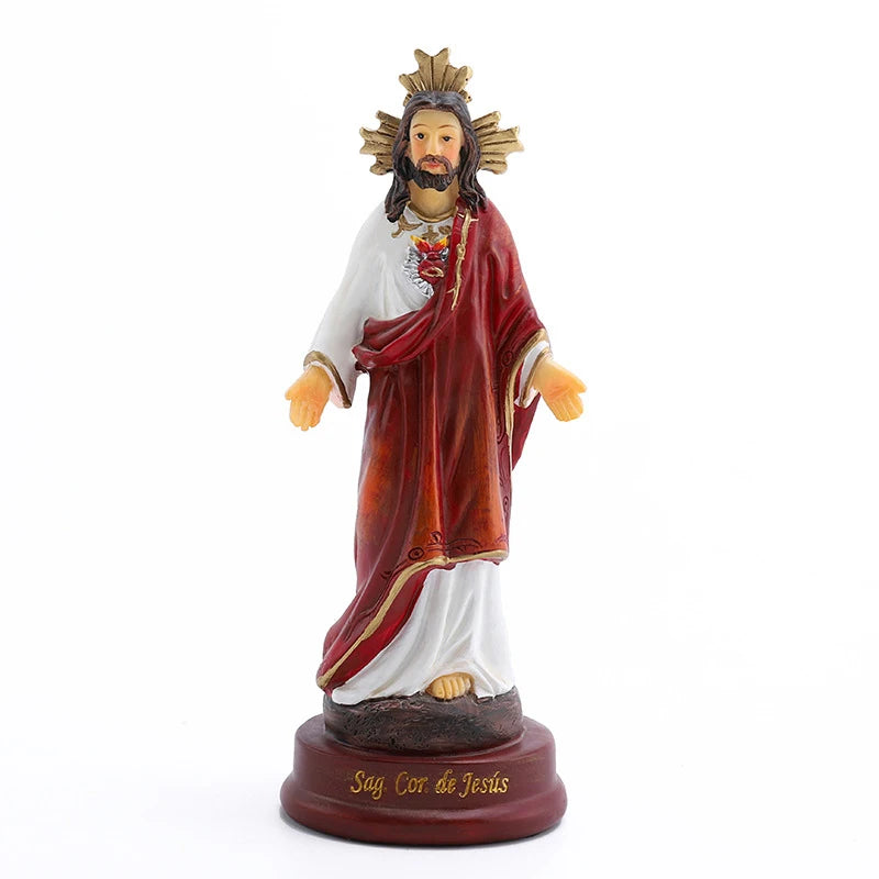 Diyalo Christ Heart Figurine Statue Open Arms Catholic Home Decor Gift