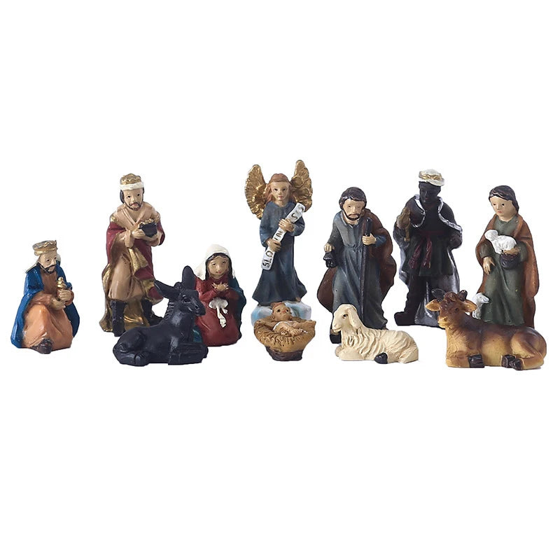 Diyalo Nativity Set Archangel Jesus Crib Manger Statue