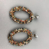 Crystal Bead Teardrop Earrings Bohemia Pendant Earrings