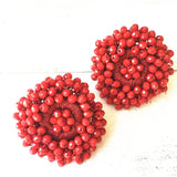 Bohemian Braid Round Crystal Earrings Statement Jewelry