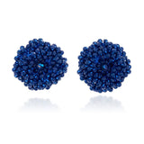 Bohemian Braid Round Crystal Earrings Statement Jewelry