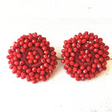 Bohemian Braid Round Crystal Earrings Statement Jewelry
