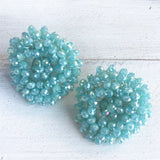 Bohemian Braid Round Crystal Earrings Statement Jewelry