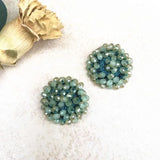 Crystal Small Round Flower Women'S Earrings Boho Stud Earing Christmas Jewelry