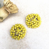 Crystal Small Round Flower Women'S Earrings Boho Stud Earing Christmas Jewelry