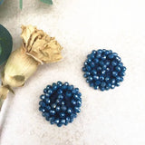 Crystal Small Round Flower Women'S Earrings Boho Stud Earing Christmas Jewelry