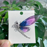 Women Brooch Style Elf Insects With Crystle Wings Lapel Pins Jewelry
