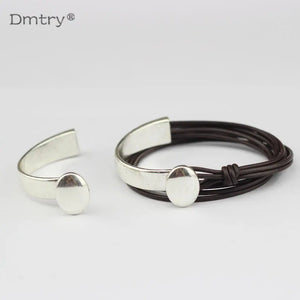Dmtry 3pcs Half Cuff Hook Bracelet Finding for 2*8mm DIY Charms C0007