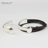 Dmtry 3pcs Half Cuff Hook Bracelet Finding for 2*8mm DIY Charms C0007