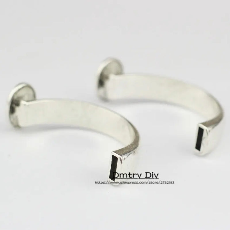 Dmtry 3pcs Half Cuff Hook Bracelet Finding for 2*8mm DIY Charms C0007