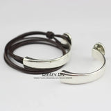 Dmtry 3pcs Half Cuff Hook Bracelet Finding for 2*8mm DIY Charms C0007