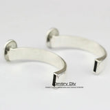 Dmtry 3pcs Half Cuff Hook Bracelet Finding for 2*8mm DIY Charms C0007