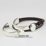 Dmtry 3pcs Half Cuff Hook Bracelet Finding for 2*8mm DIY Charms C0007