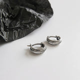 Braided Twist 925 Sterling Silver Circle Earring Hoop Wedding Jewelry