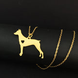 Doberman Dog Charm Pinscher Dog Necklace Pet Loss Gift For Dog Lover
