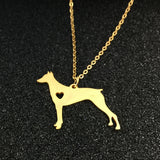 Doberman Dog Charm Pinscher Dog Necklace Pet Loss Gift For Dog Lover