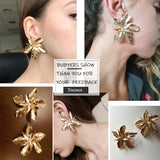 Docona Big Flower Drop Dangle Earring for Women