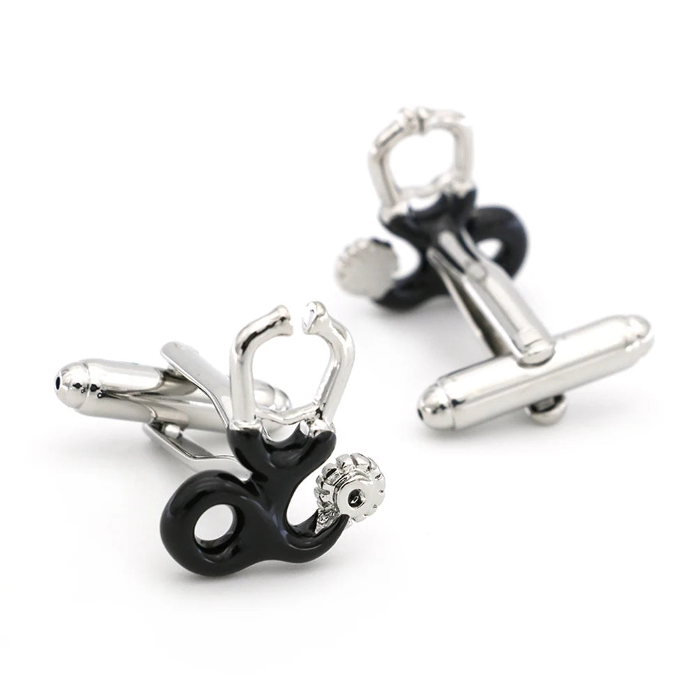 Doctor Stethoscope Cufflinks Copper Cuff Links