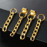 Doearko 2PCS Chains Ear Plugs Tunnels Gauges Body Jewelry