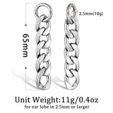 Doearko 2PCS Chains Ear Plugs Tunnels Gauges Body Jewelry