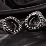 Doearko 2PCS Vintage Tooth Ear Gauges Tunnels Steel Plugs Women Piercing