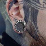 Doearko 2PCS Vintage Tooth Ear Gauges Tunnels Steel Plugs Women Piercing