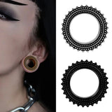 Doearko Stainless Steel Pattern Screw Ear Expander Gauges Plugs Tunnels Earrings