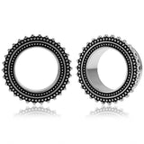 Doearko Stainless Steel Pattern Screw Ear Expander Gauges Plugs Tunnels Earrings