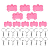 Dog Bone Resin Silicone Molds, 10Pcs DIY Dog Tag Epoxy Resin Mold