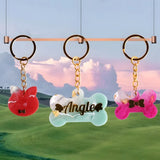 Dog Bone Tag Molds with Key-Rings for DIY Crafts