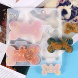 Dog Bone Tag Epoxy Resin Mold Keychain Pet Hanging Sign Silicone Mould