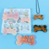 Dog Bone Tag Epoxy Resin Mold Keychain Pet Hanging Sign Silicone Mould