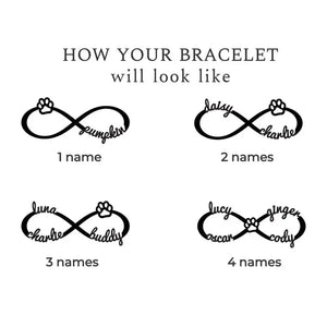 Personalized Pet Name Bracelet, Custom Dog Jewelry