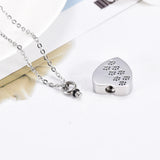 Paw Prints Heart Birthstone Urn Necklace with Fill Kit