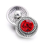 Dog Flower 12mm Rhinestone Charms Metal Snap Button DIY Jewelry