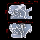 Long Hair Dog Girl Keychain Resin Mold DIY Ornaments Desktop Decoration