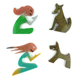 Long Hair Dog Girl Keychain Resin Mold DIY Ornaments Desktop Decoration