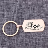 Dog Lover Keychain - Rescue Engraved Stainless Steel Car Key Holder