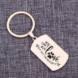 Dog Lover Keychain - Rescue Engraved Stainless Steel Car Key Holder