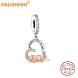 925 Silver Dog Memorial Heart Pendant Charm Engraved Forever In My Heart