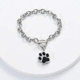 Dog Paw Print Cremation Jewelry for Ashes Memorial Urn Bangle